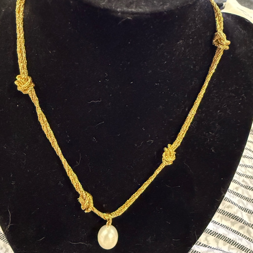Gold and Cream Minimalist Necklace Collection j crew